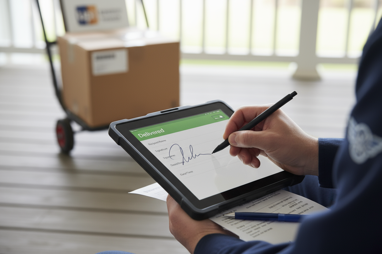 Signature upon delivery – Operation Figment